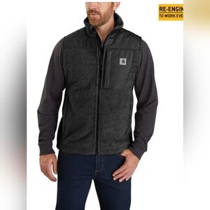 Carhartt Yukon Extremes Wind Fighter Men's Black Fleece Vest Size 3XL